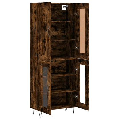 Highboard Smoked Oak 69,5x34x180 cm Engineered Wood
