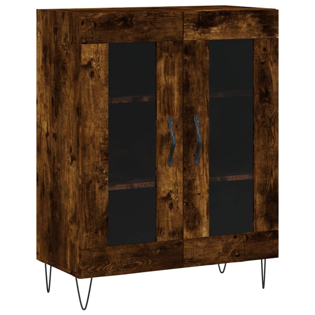 Highboard Smoked Oak 69,5x34x180 cm Engineered Wood