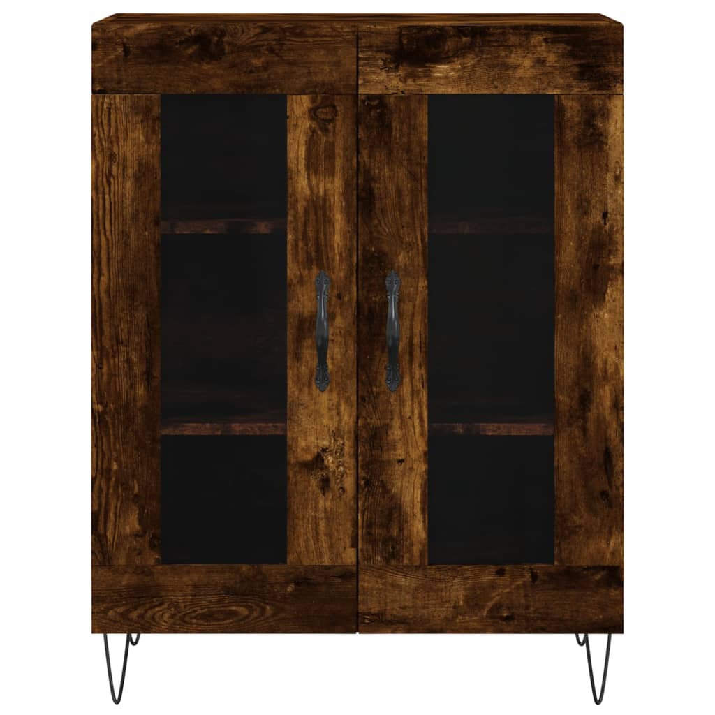 Highboard Smoked Oak 69,5x34x180 cm Engineered Wood
