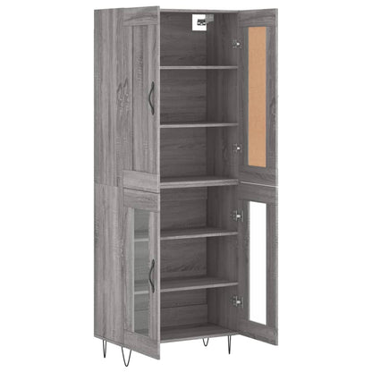 Highboard Grey Sonoma 69,5x34x180 cm Engineered Wood
