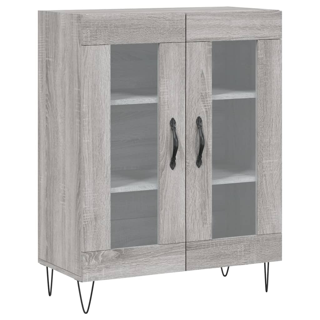 Highboard Grey Sonoma 69,5x34x180 cm Engineered Wood