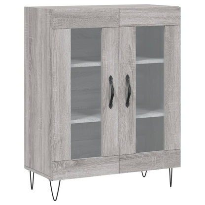 Highboard Grey Sonoma 69,5x34x180 cm Engineered Wood