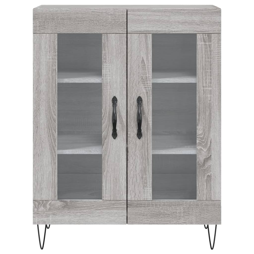 Highboard Grey Sonoma 69,5x34x180 cm Engineered Wood