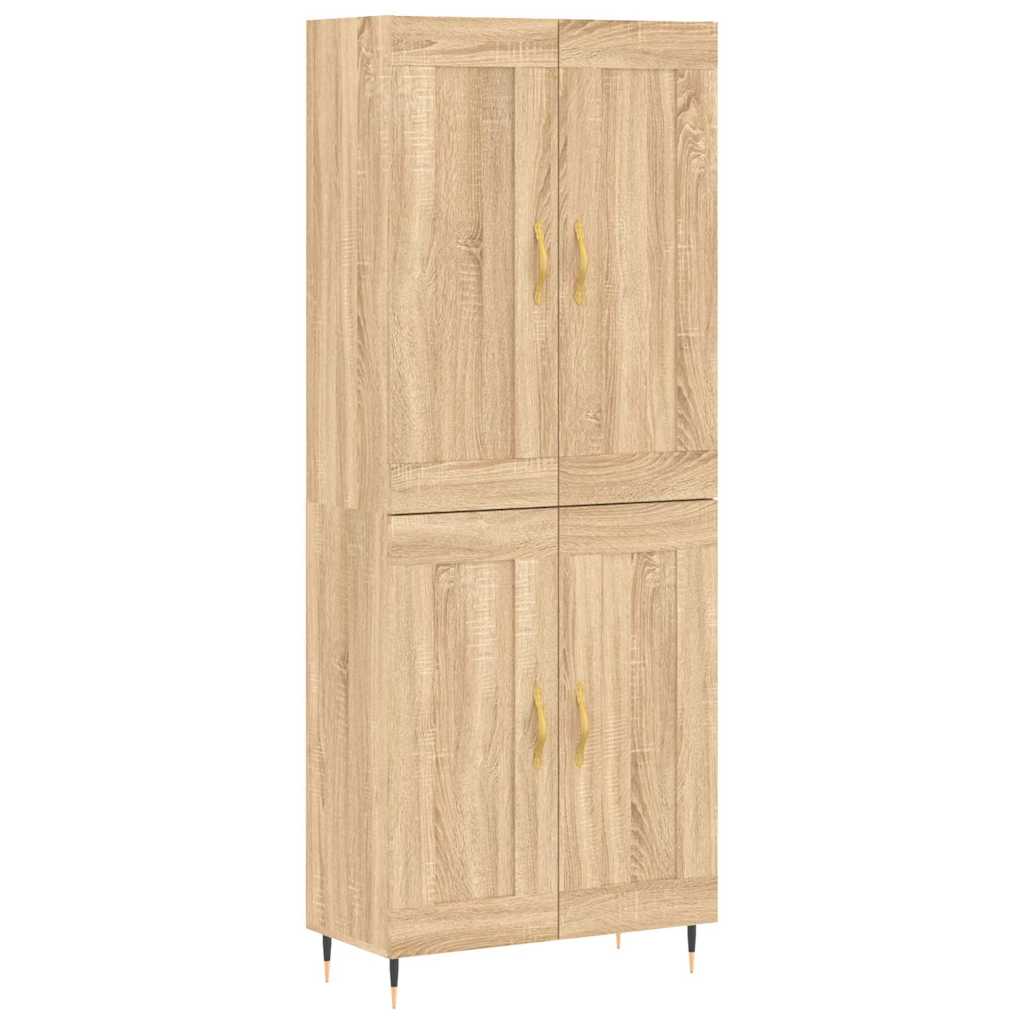 Highboard Sonoma Oak 69.5x34x180 cm Engineered Wood