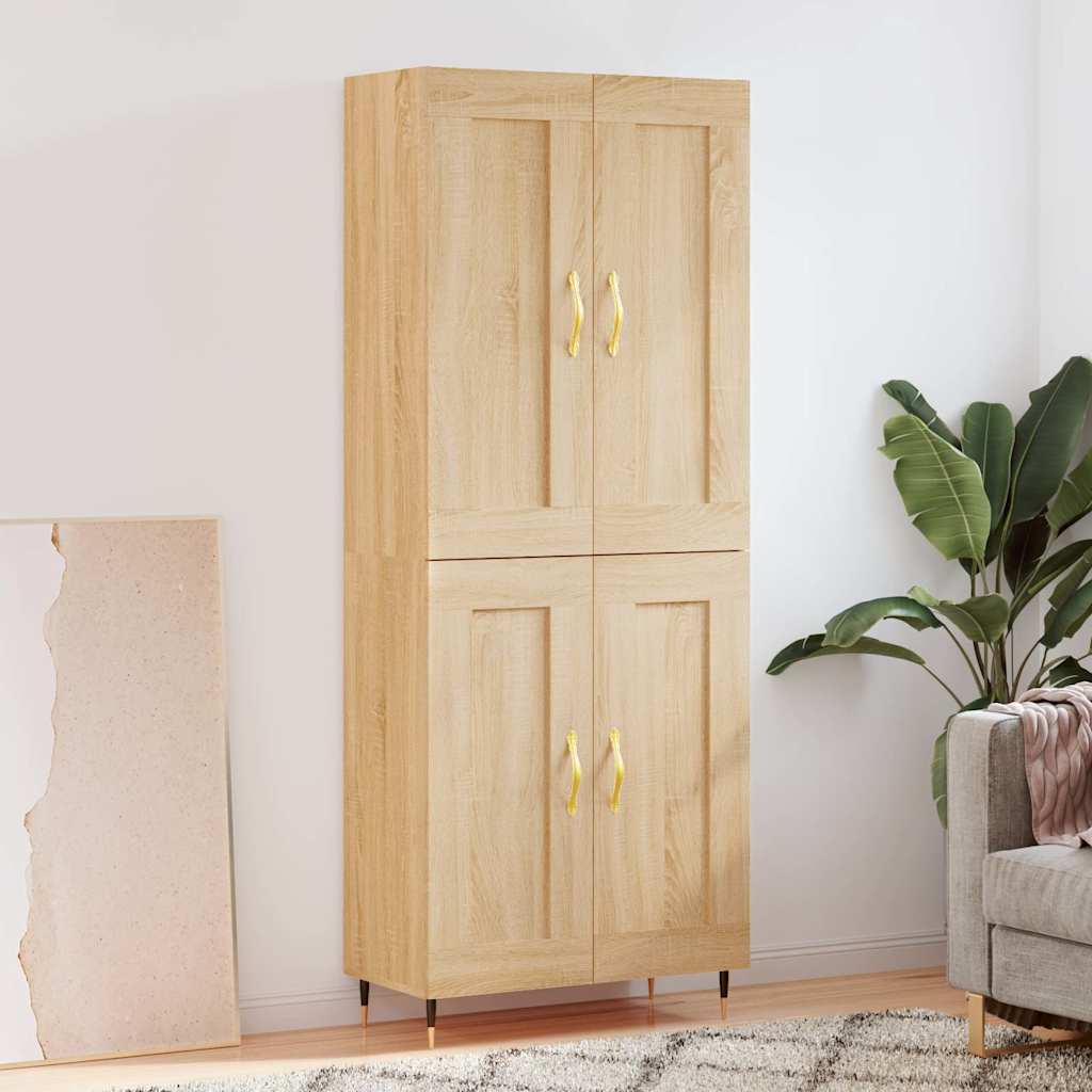 Highboard Sonoma Oak 69.5x34x180 cm Engineered Wood