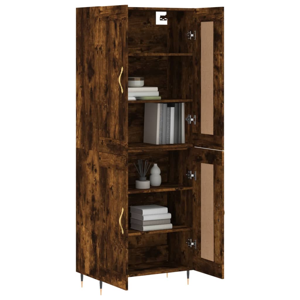 Highboard Smoked Oak 69.5x34x180 cm Engineered Wood
