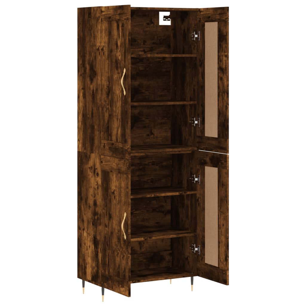 Highboard Smoked Oak 69.5x34x180 cm Engineered Wood