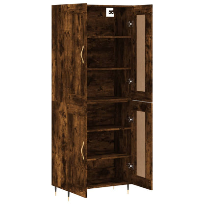 Highboard Smoked Oak 69.5x34x180 cm Engineered Wood