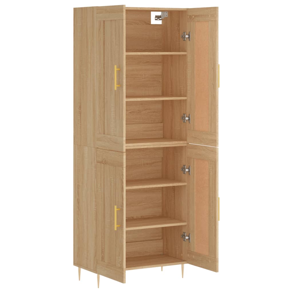 Highboard Sonoma Oak 69,5x34x180 cm Engineered Wood