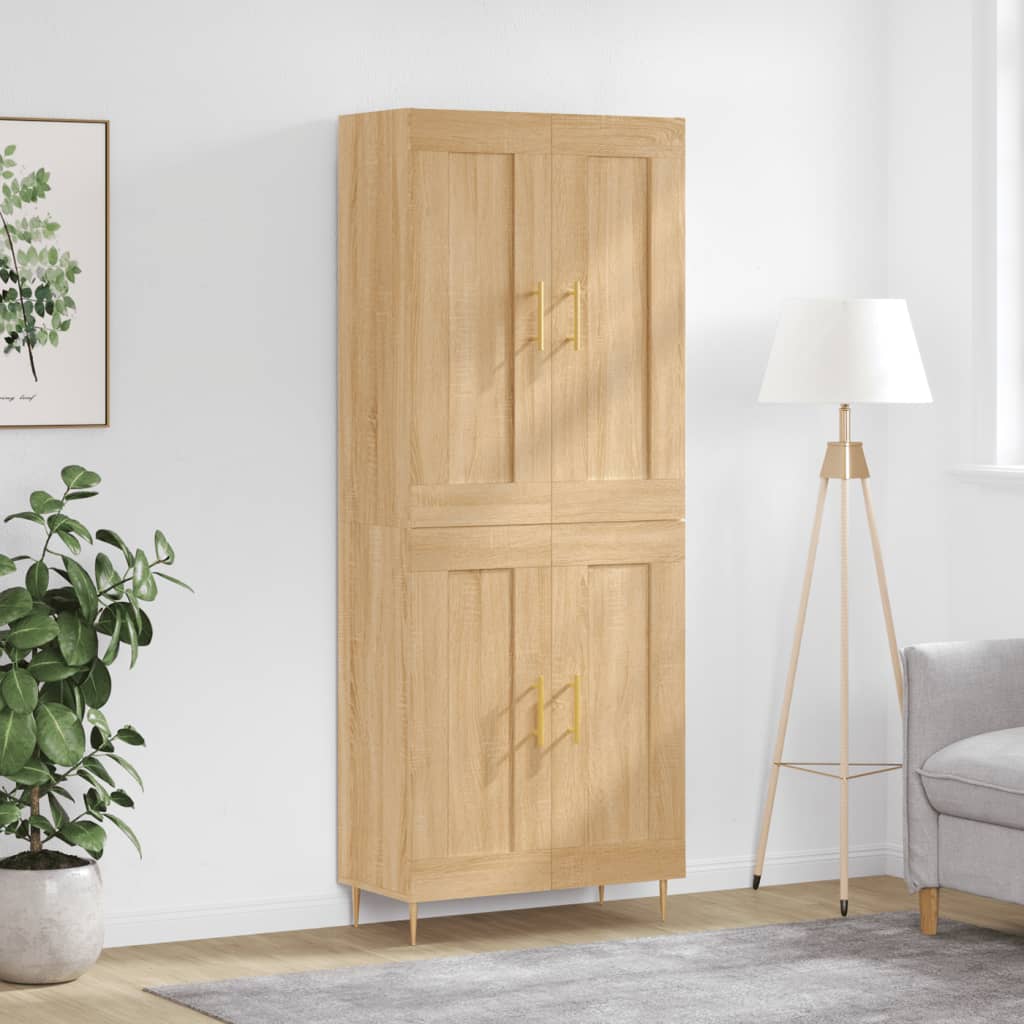 Highboard Sonoma Oak 69,5x34x180 cm Engineered Wood