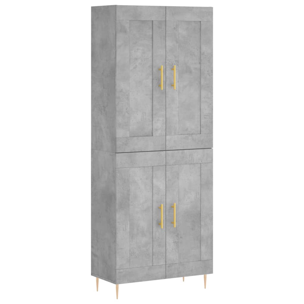 Highboard Concrete Grey 69,5x34x180 cm Engineered Wood