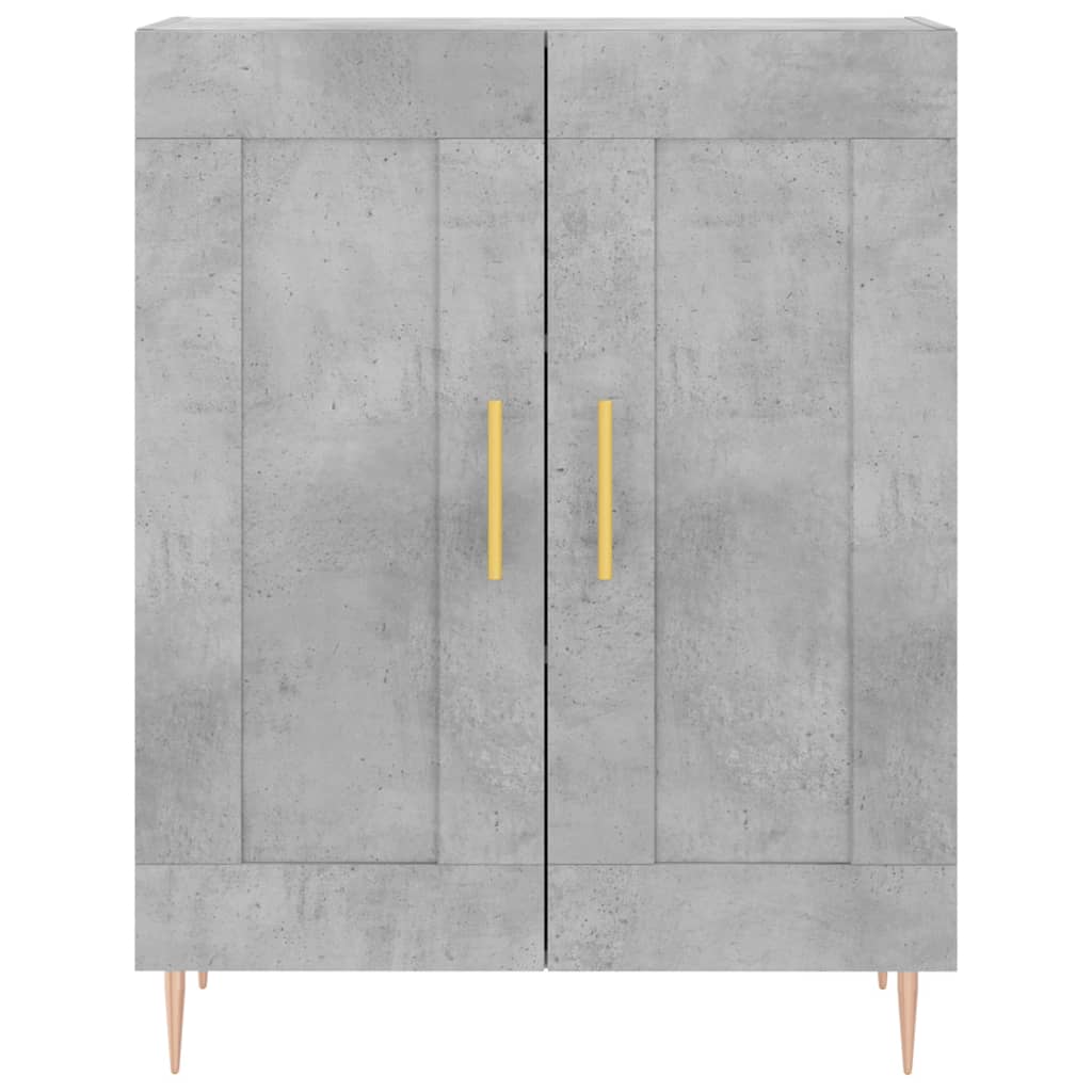 Highboard Concrete Grey 69,5x34x180 cm Engineered Wood