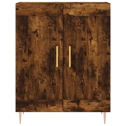 Highboard Smoked Oak 69.5x34x180 cm Engineered Wood