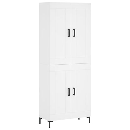 Highboard White 69,5x34x180 cm Engineered Wood