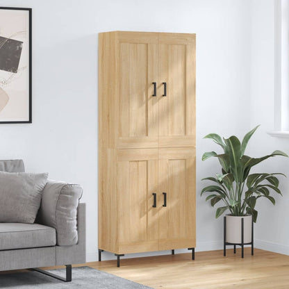 Highboard Sonoma Oak 69,5x34x180 cm Engineered Wood