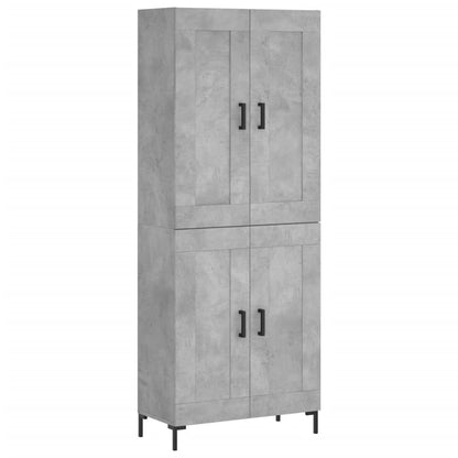 Highboard Concrete Grey 69,5x34x180 cm Engineered Wood