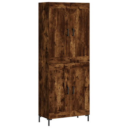 Highboard Smoked Oak 69,5x34x180 cm Engineered Wood