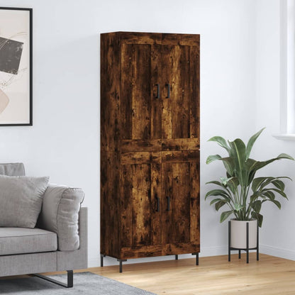 Highboard Smoked Oak 69,5x34x180 cm Engineered Wood