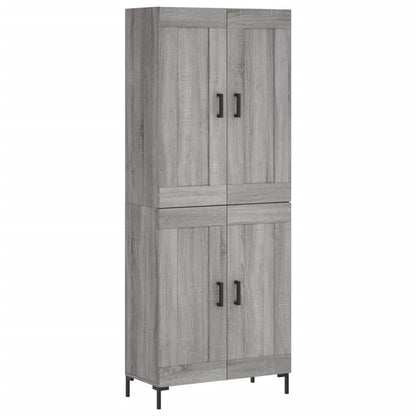 Highboard Grey Sonoma 69,5x34x180 cm Engineered Wood