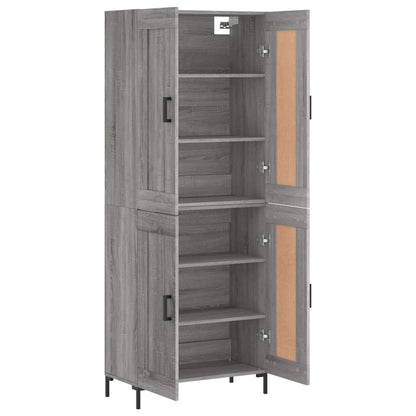 Highboard Grey Sonoma 69,5x34x180 cm Engineered Wood