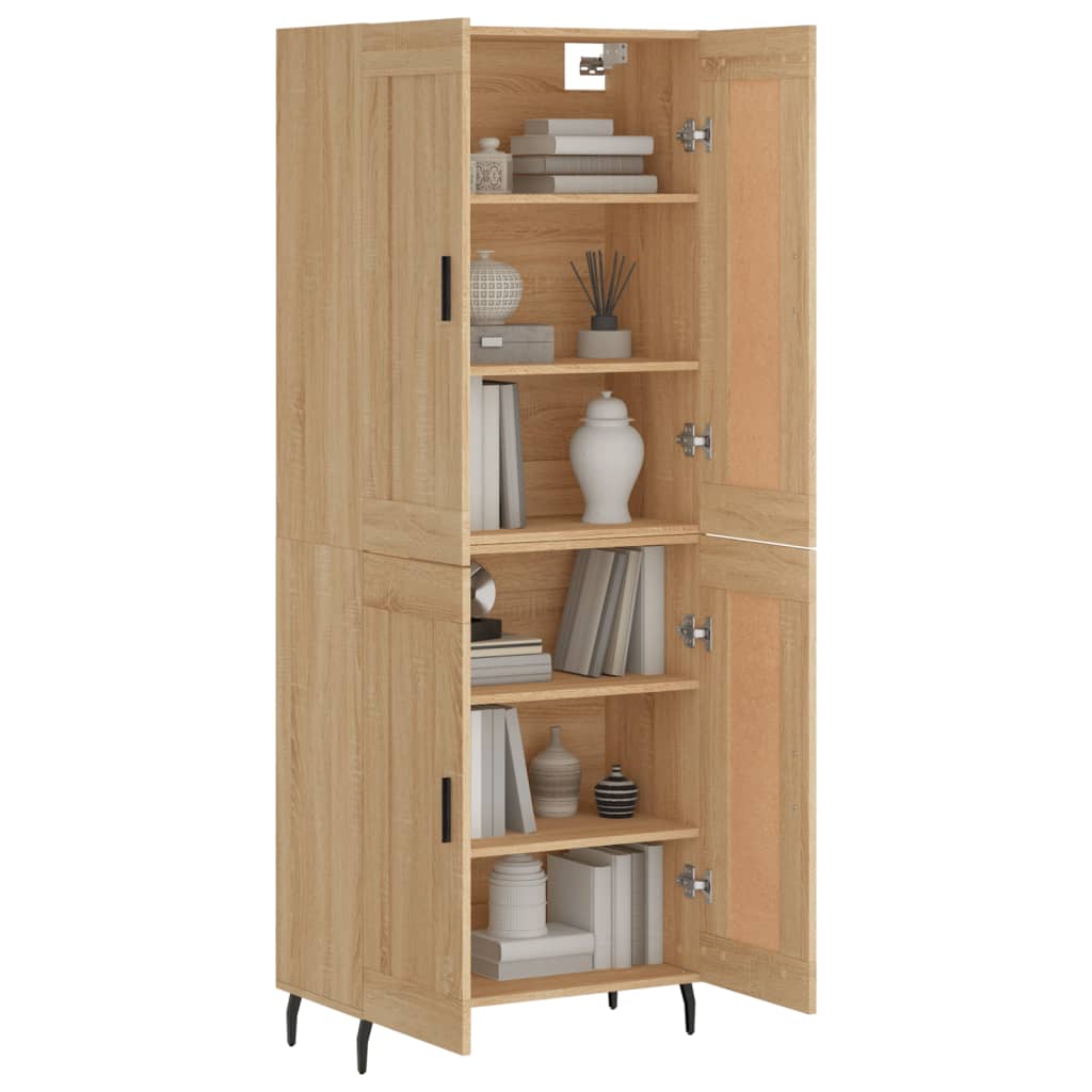 Highboard Sonoma Oak 69,5x34x180 cm Engineered Wood