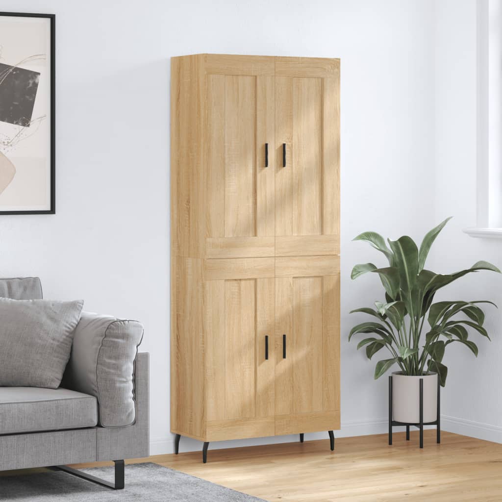 Highboard Sonoma Oak 69,5x34x180 cm Engineered Wood