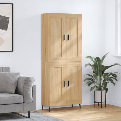 Highboard Sonoma Oak 69,5x34x180 cm Engineered Wood
