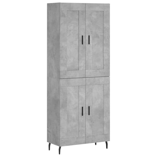 Highboard Concrete Grey 69,5x34x180 cm Engineered Wood