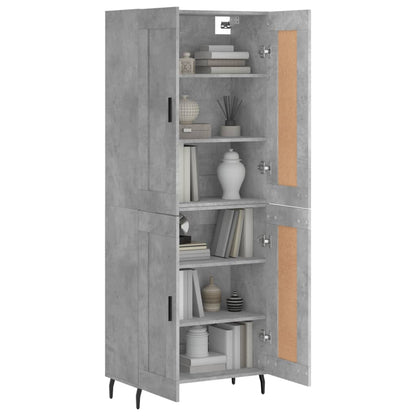 Highboard Concrete Grey 69,5x34x180 cm Engineered Wood