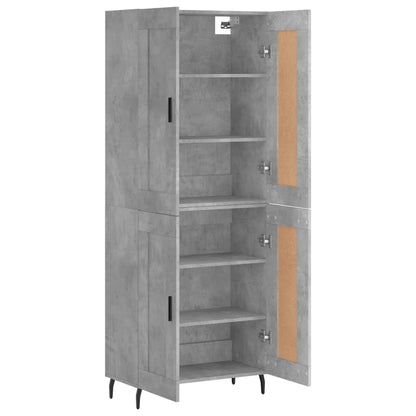 Highboard Concrete Grey 69,5x34x180 cm Engineered Wood