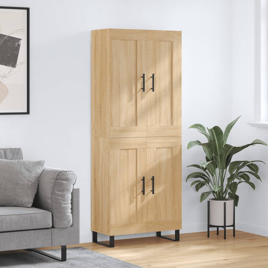 Highboard Sonoma Oak 69,5x34x180 cm Engineered Wood