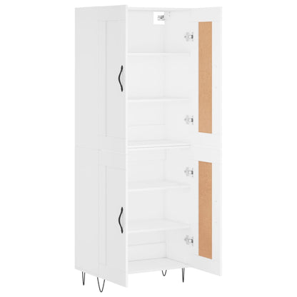 Highboard White 69.5x34x180 cm Engineered Wood