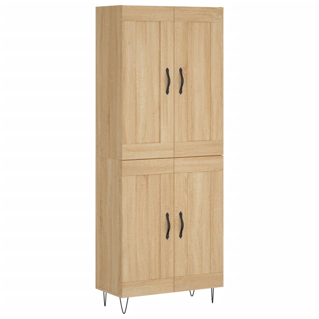 Highboard Sonoma Oak 69,5x34x180 cm Engineered Wood