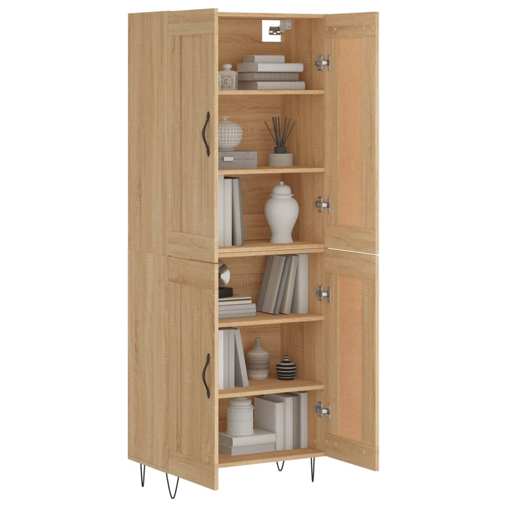 Highboard Sonoma Oak 69,5x34x180 cm Engineered Wood