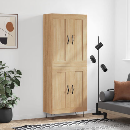 Highboard Sonoma Oak 69,5x34x180 cm Engineered Wood