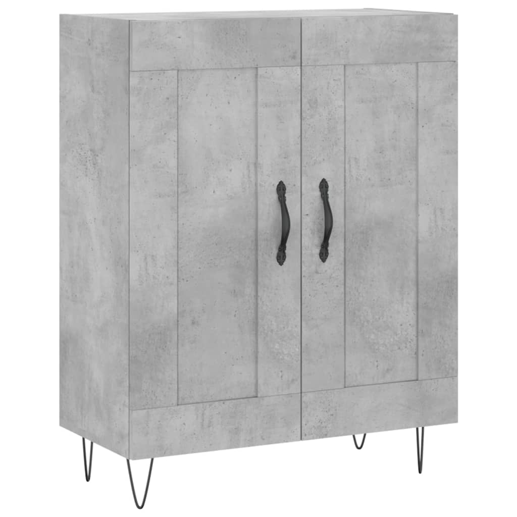 Highboard Concrete Grey 69,5x34x180 cm Engineered Wood