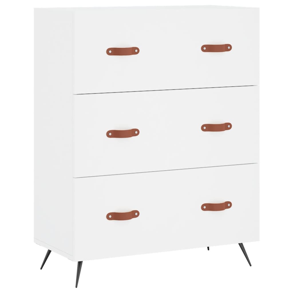 Highboard White 69.5x34x180 cm Engineered Wood