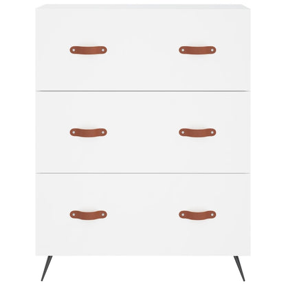 Highboard White 69.5x34x180 cm Engineered Wood
