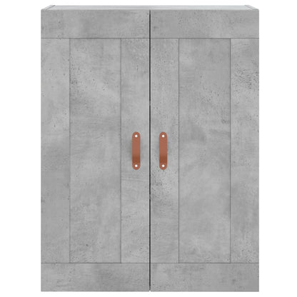 Highboard Concrete Grey 69.5x34x180 cm Engineered Wood