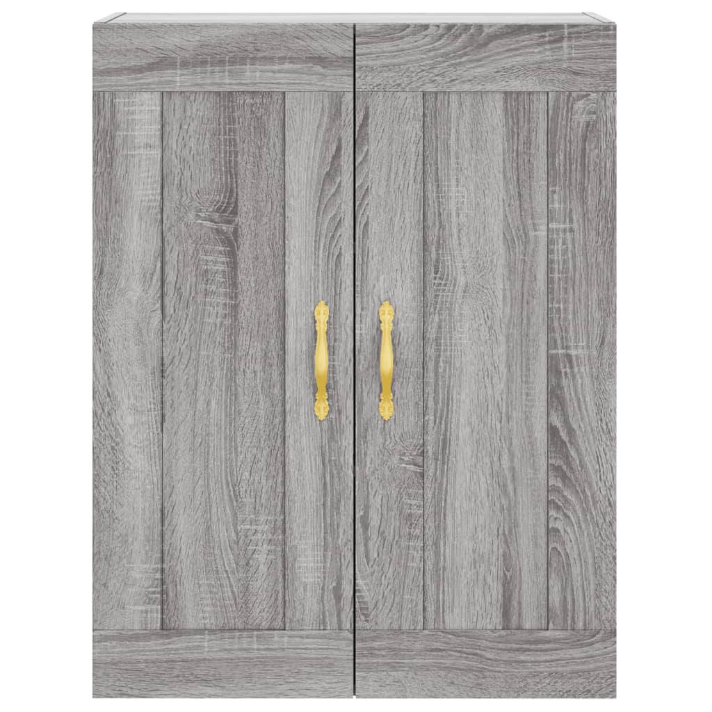 Highboard Grey Sonoma 69.5x34x180 cm Engineered Wood