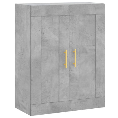 Highboard Concrete Grey 69.5x34x180 cm Engineered Wood