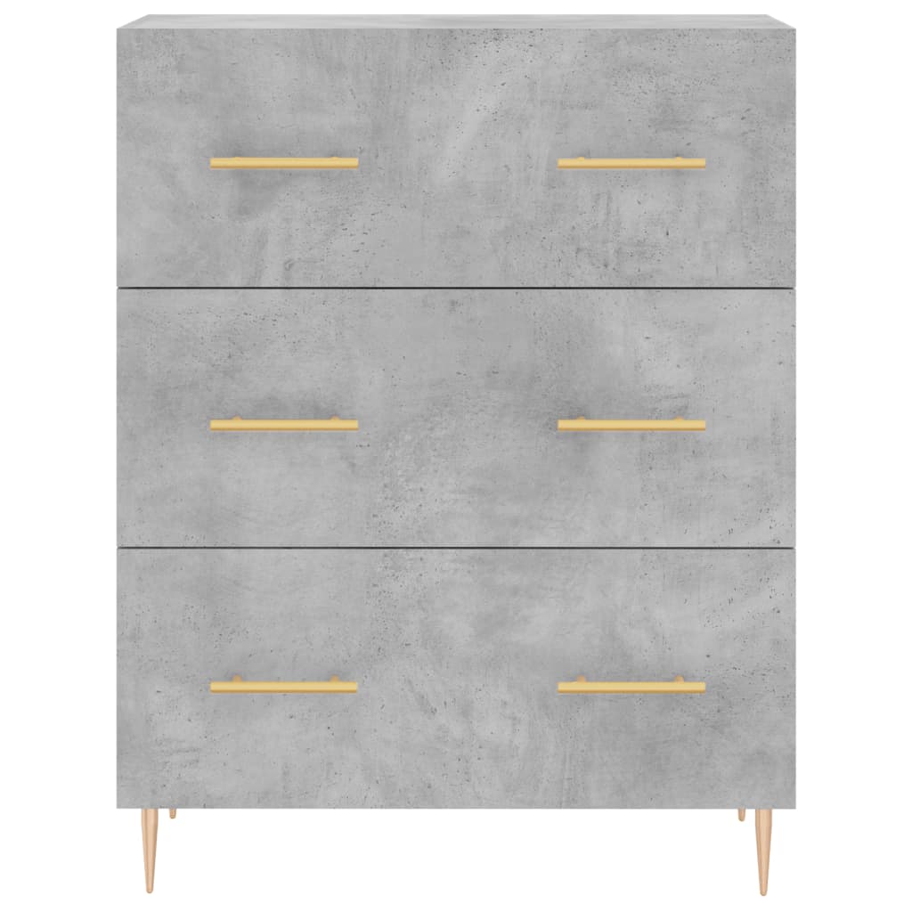 Highboard Concrete Grey 69,5x34x180 cm Engineered Wood