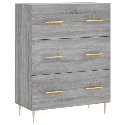 Highboard Grey Sonoma 69,5x34x180 cm Engineered Wood