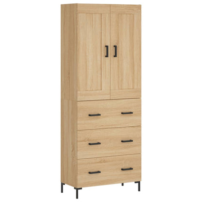 Highboard Sonoma Oak 69.5x34x180 cm Engineered Wood