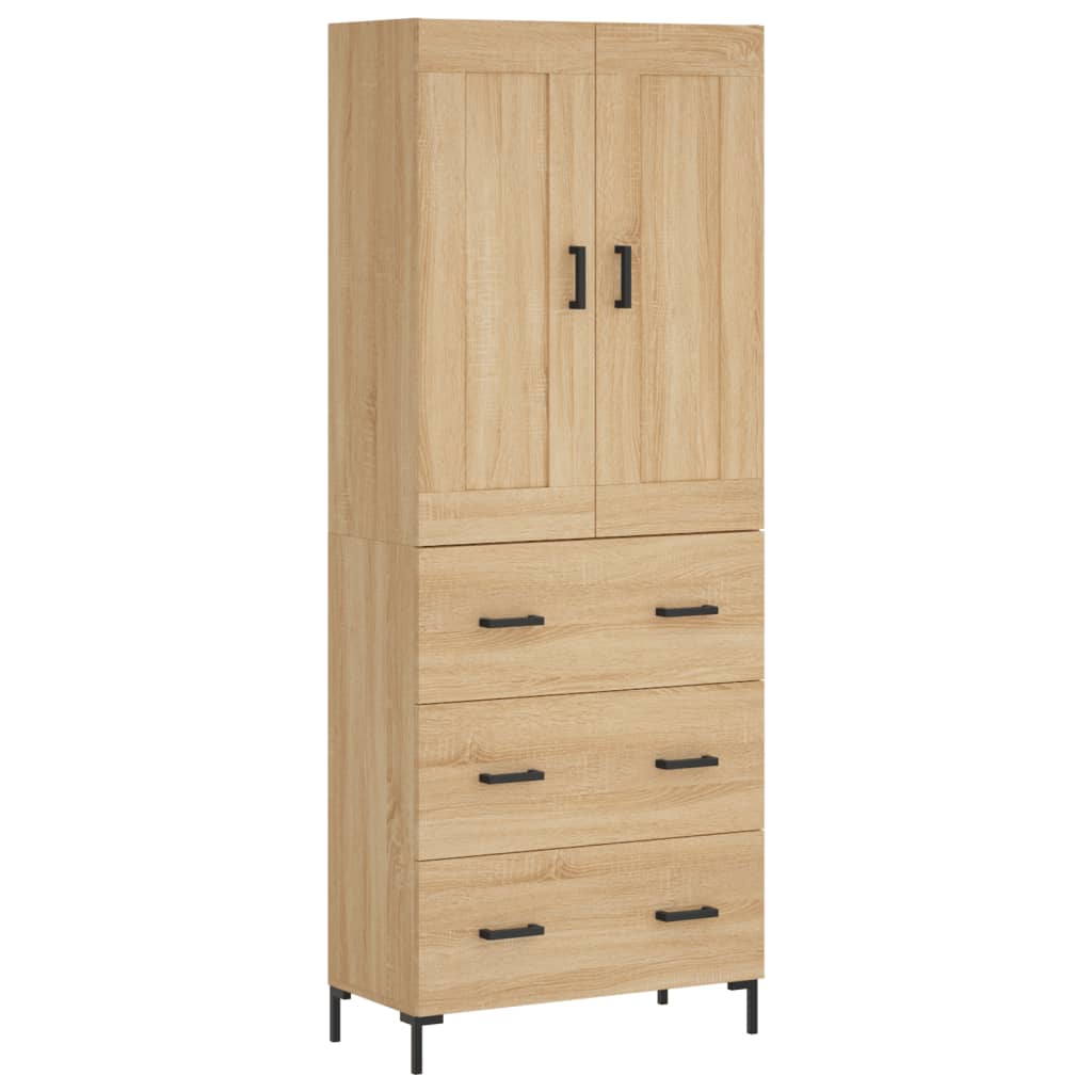 Highboard Sonoma Oak 69,5x34x180 cm Engineered Wood