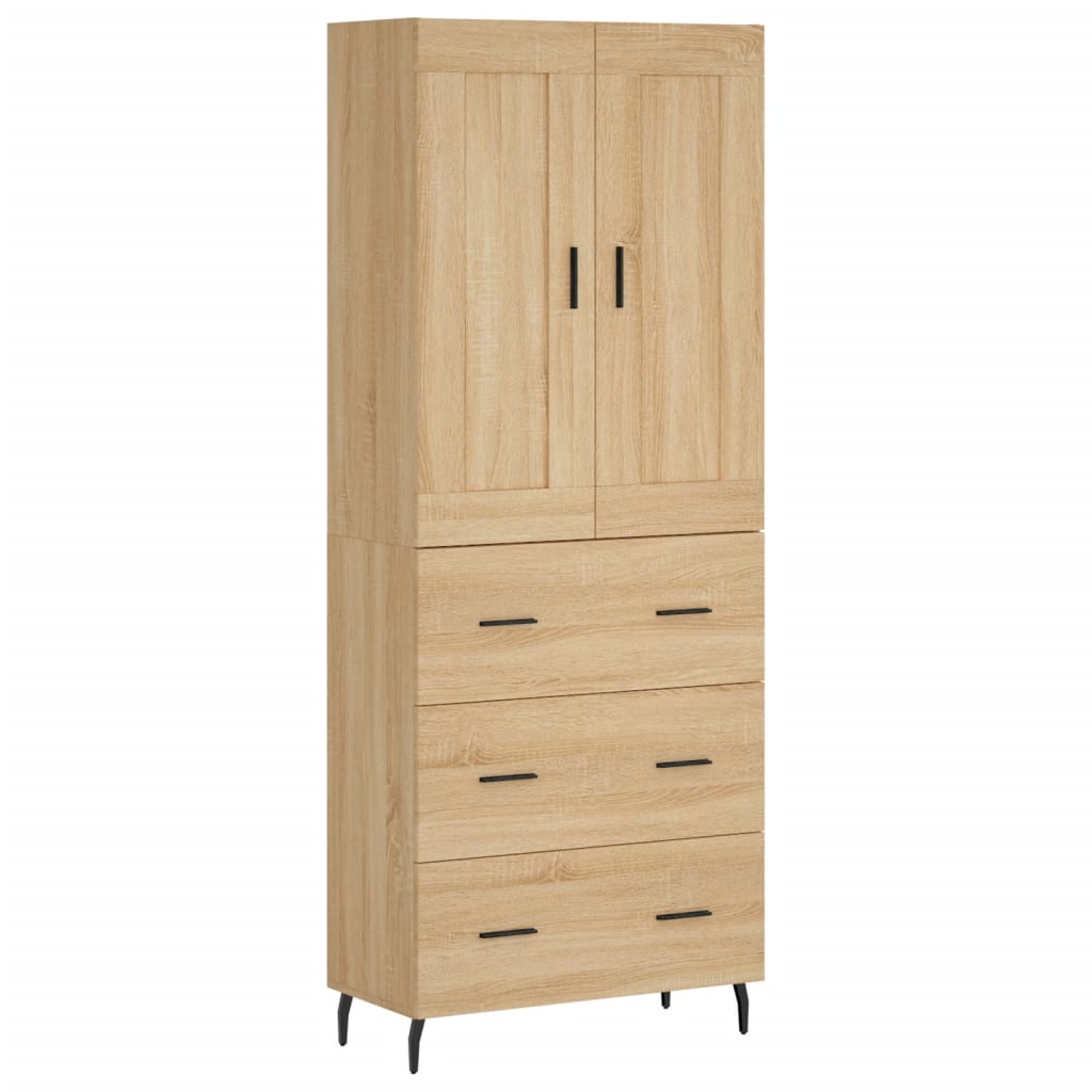 Highboard Sonoma Oak 69,5x34x180 cm Engineered Wood