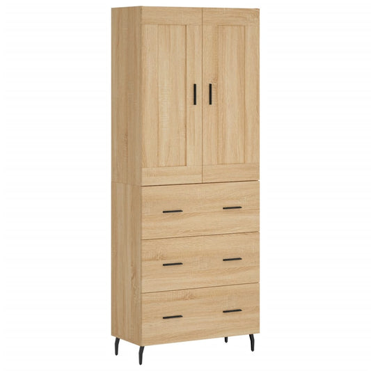 Highboard Sonoma Oak 69,5x34x180 cm Engineered Wood
