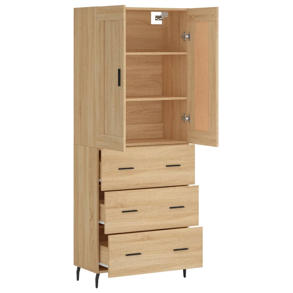 Highboard Sonoma Oak 69,5x34x180 cm Engineered Wood