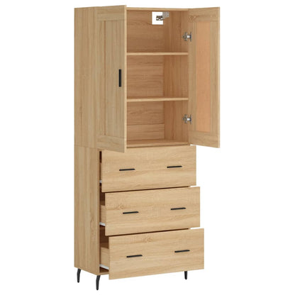Highboard Sonoma Oak 69,5x34x180 cm Engineered Wood