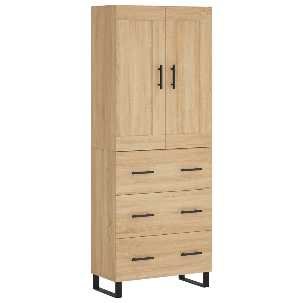 Highboard Sonoma Oak 69,5x34x180 cm Engineered Wood